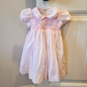 Bo peep smocked puff sleeve pastoral dress pink cottagecore preppy pastel